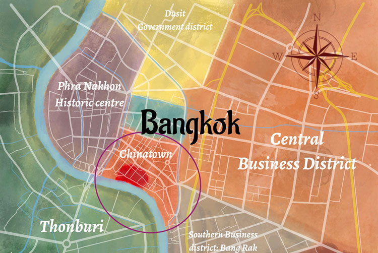 Le Chinatown est un quartier se trouve au centre de Bangkok