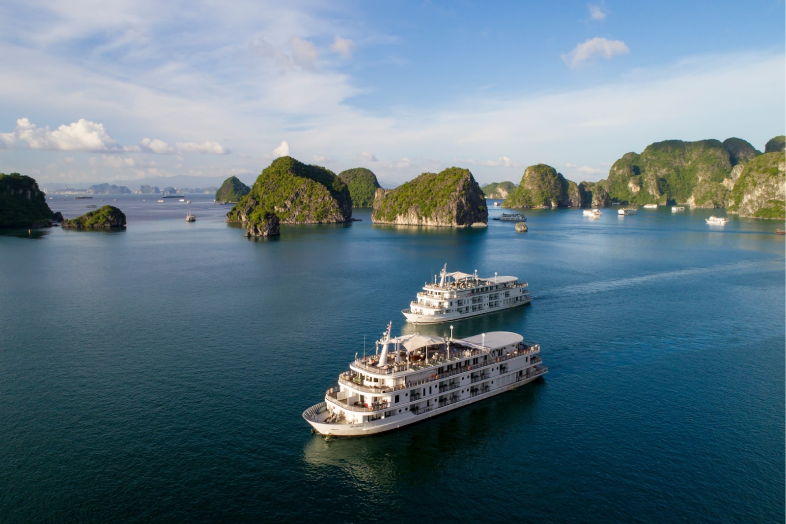 L'image de la croisière dans la baie d'Ha Long