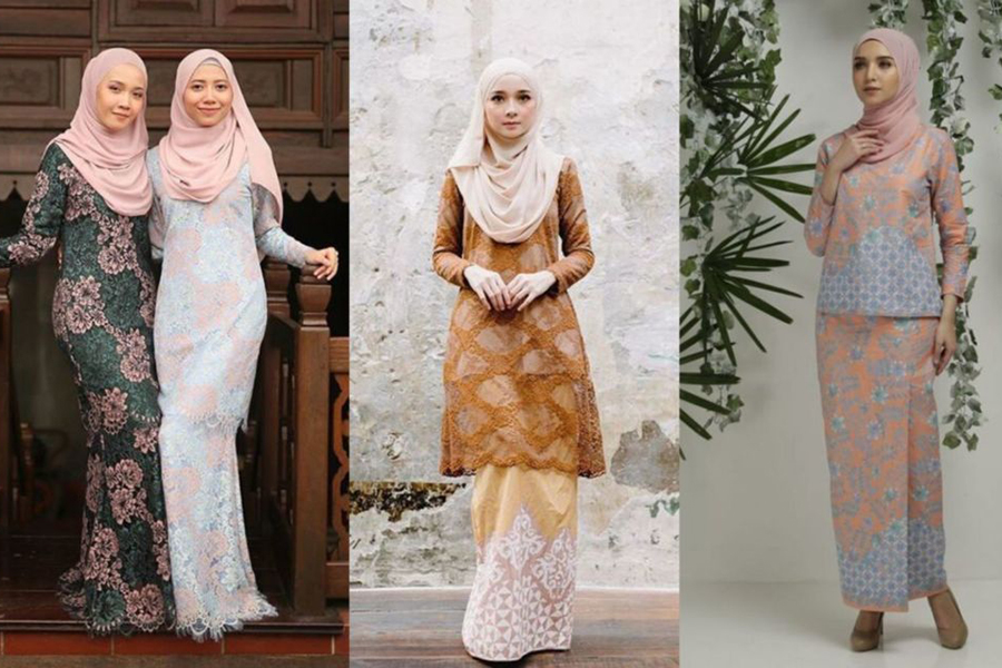 Baju kurung est portée pendant la fête Hari Raya Aidilfitri