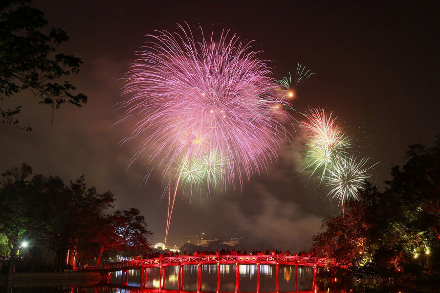 Lieu du feu d'artifice du Nouvel An 2025 à Hanoï