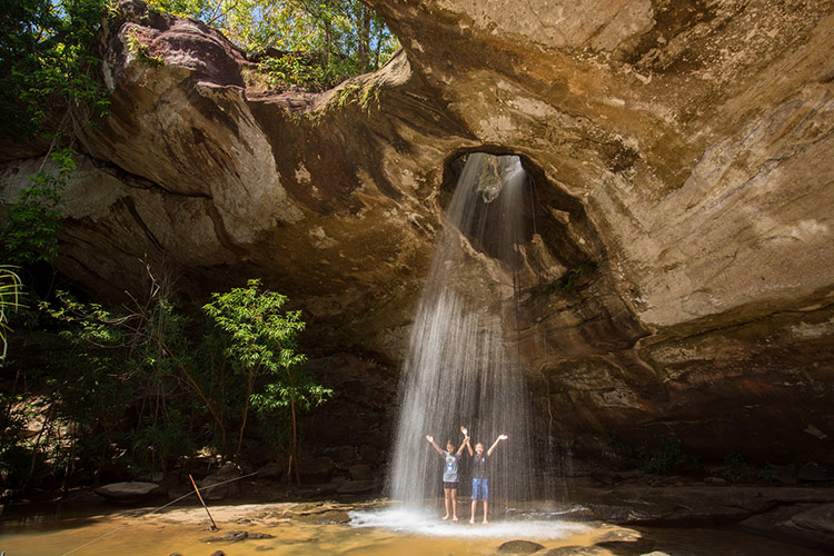 « Cascade du clair de lune » nichée dans un coin isolé au nord du parc