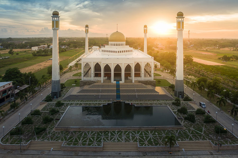 Mosquée centrale - un édifice religieux emblématique situé dans la ville de Songkhla