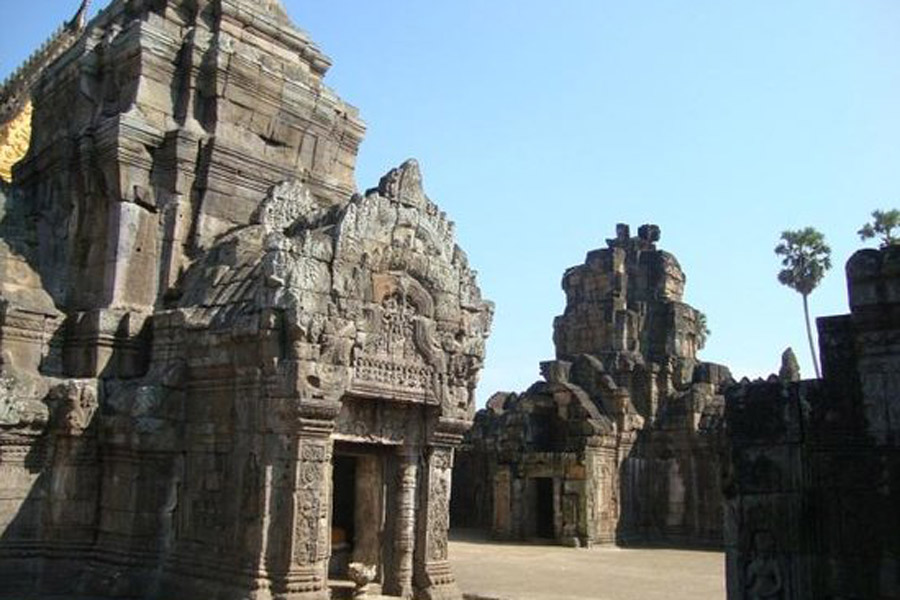 Beauté unique de l'architecture du temple Wat Nokor