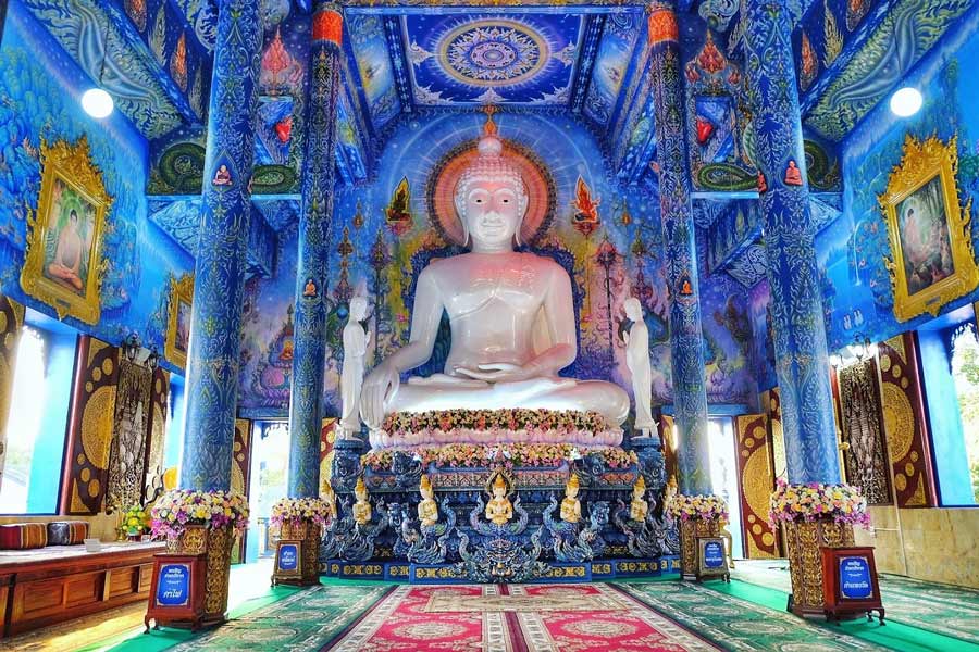 La visite du Temple Bleu est une des choses incontournables à faire à Chiang Rai