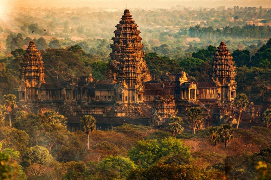 Temple d'Angkor Wat est considéré comme le symbol de la culture Khmère