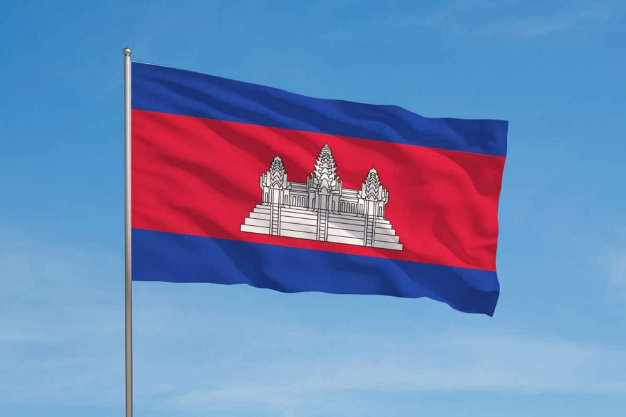 Le temple d'Angkor Wat apparaît sur le drapeau national cambodgien