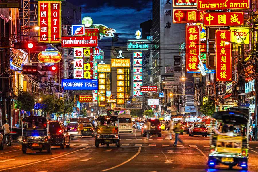 Chinatown est célèbre pour sa cuisine de rue diversifiée