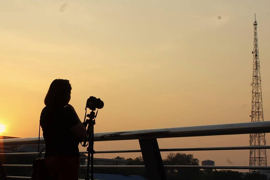 le coucher du soleil à Ninh Kieu