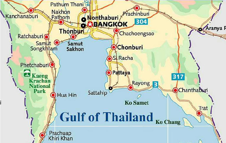 Chonburi est à proximité de Bangkok, ce sont les deux destinations les plus attractives de la Thailande 