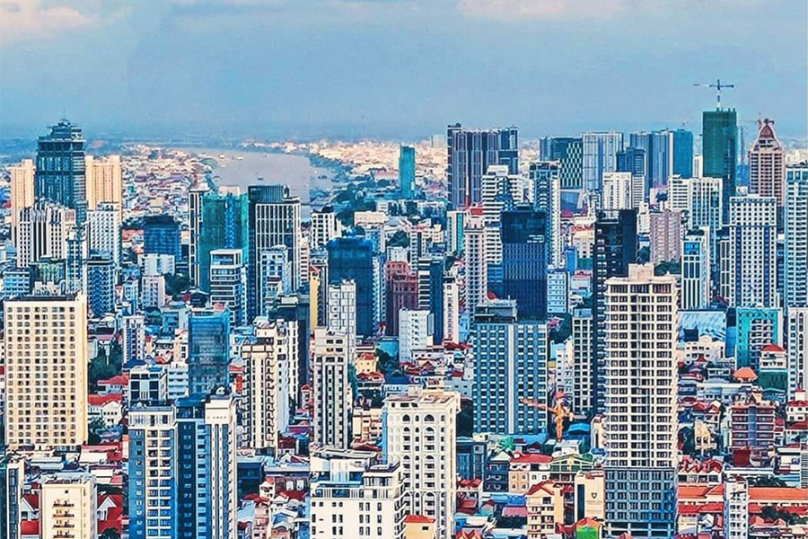 Capitale de Phnom Penh est la ville la plus développée du Cambodge