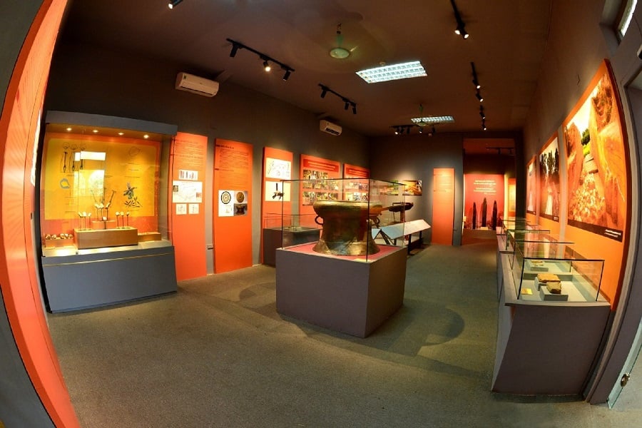 Zone d'exposition d'artefacts et de reliques archéologiques