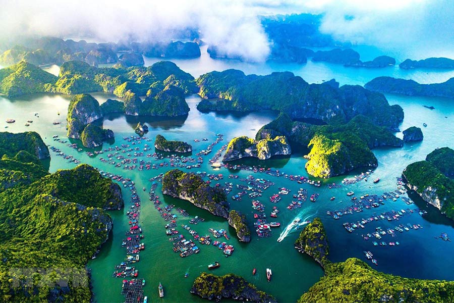 La baie d'Ha Long est reconnu par l'UNESCO comme patrimoine naturel mondial