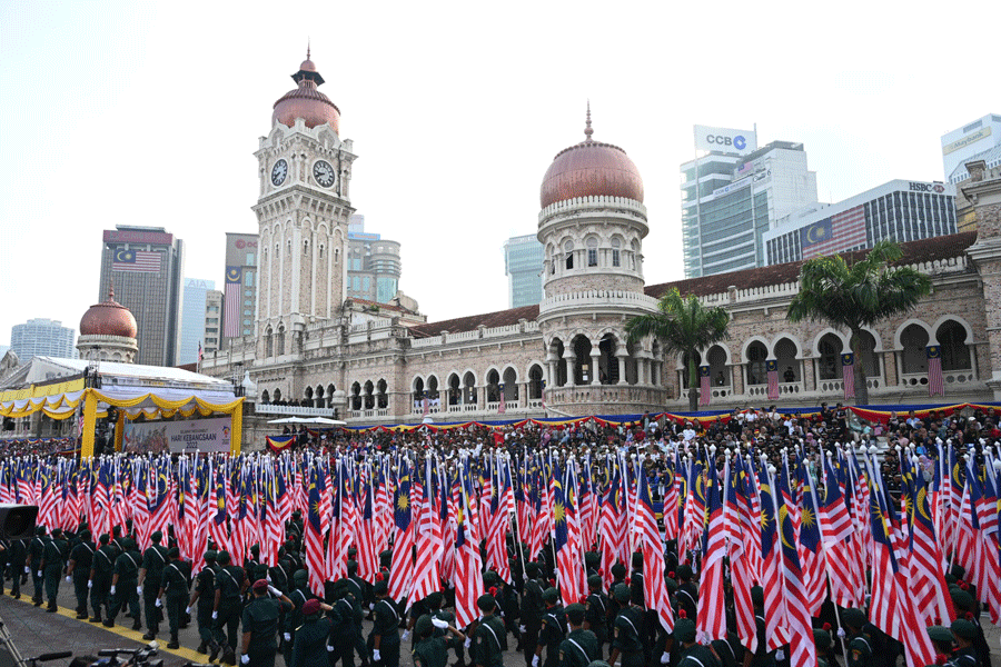 les défilés militaires à Kuala Lumpur