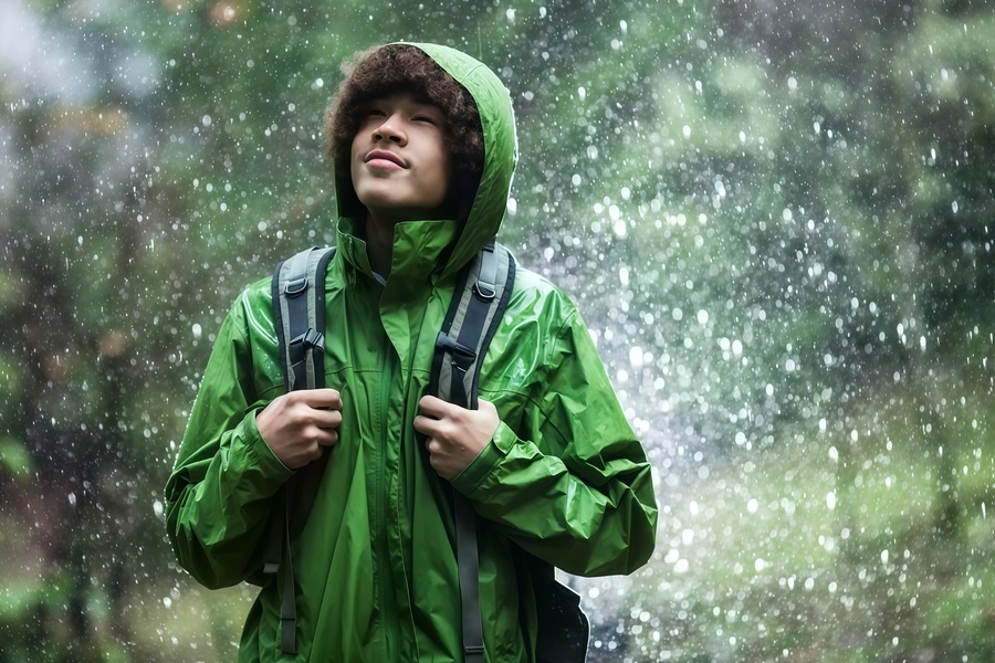 Touristes profitant d’une visite au Vietnam malgré la pluie, illustrant un voyage réussi en saison humide