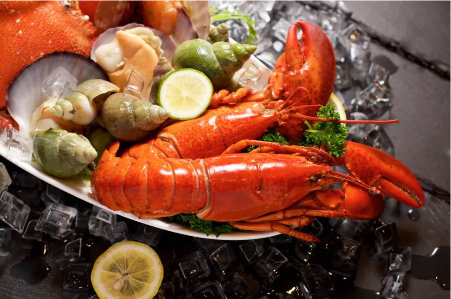 Les fruits de mer frais