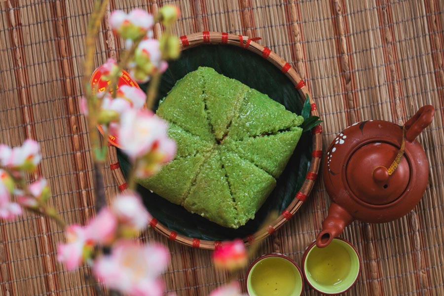 Le gâteau de riz gluant Bo Dau à Thai Nguyen