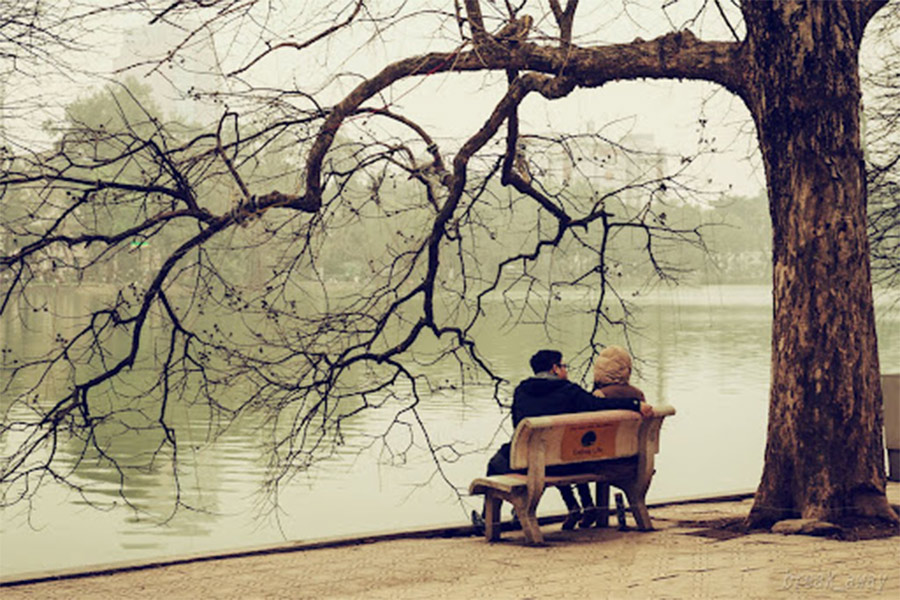 Le lac de Hoan Kiem - le coeur de Hanoi en hiver