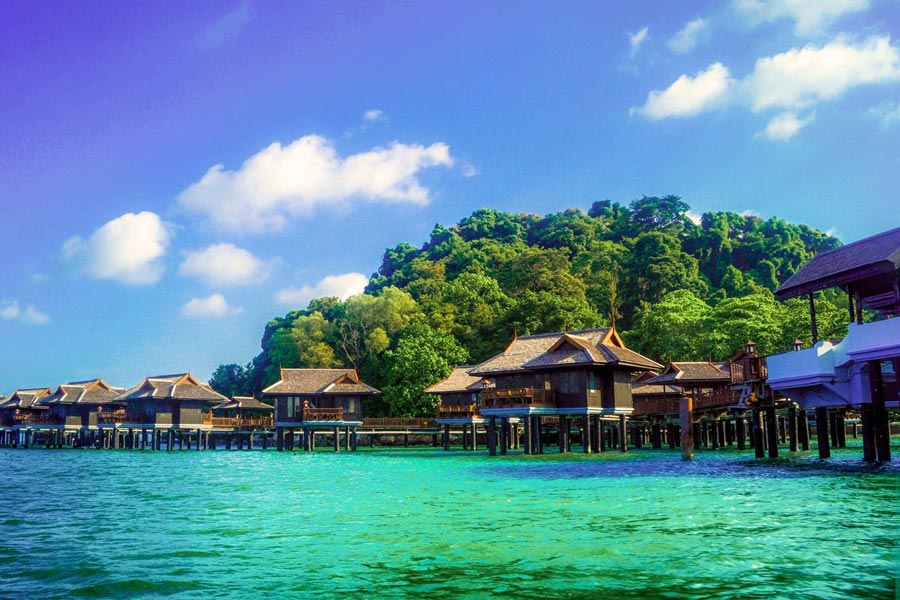 La vue magnifique sur l'île de Pangkor