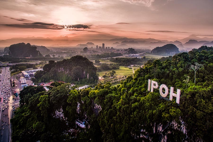 La ville de Ipoh dans l'État de Perak