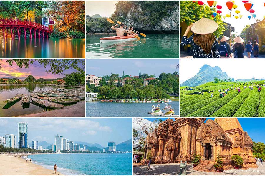 Aperçu des paysages variés du Vietnam en 5 jours : entre rizières, plages, montagnes, pagodes et villes animées