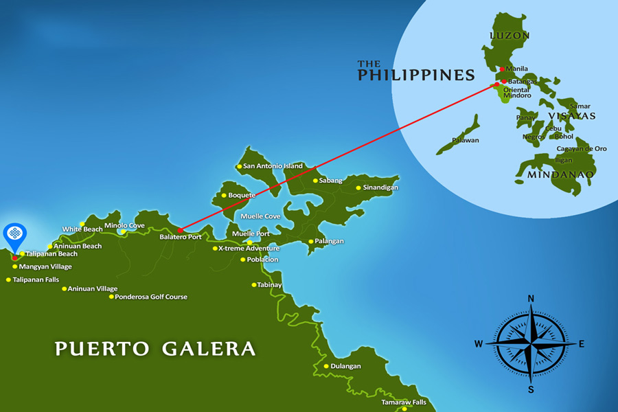 Localisation de Puerto Galera sur la carte de Philippines