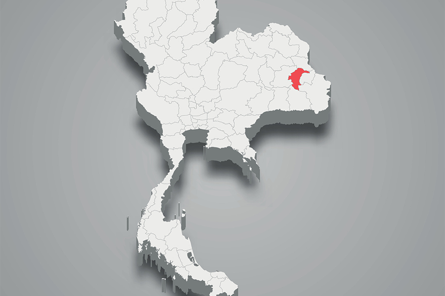 Localisation de Yasothon sur la carte de la Thailande