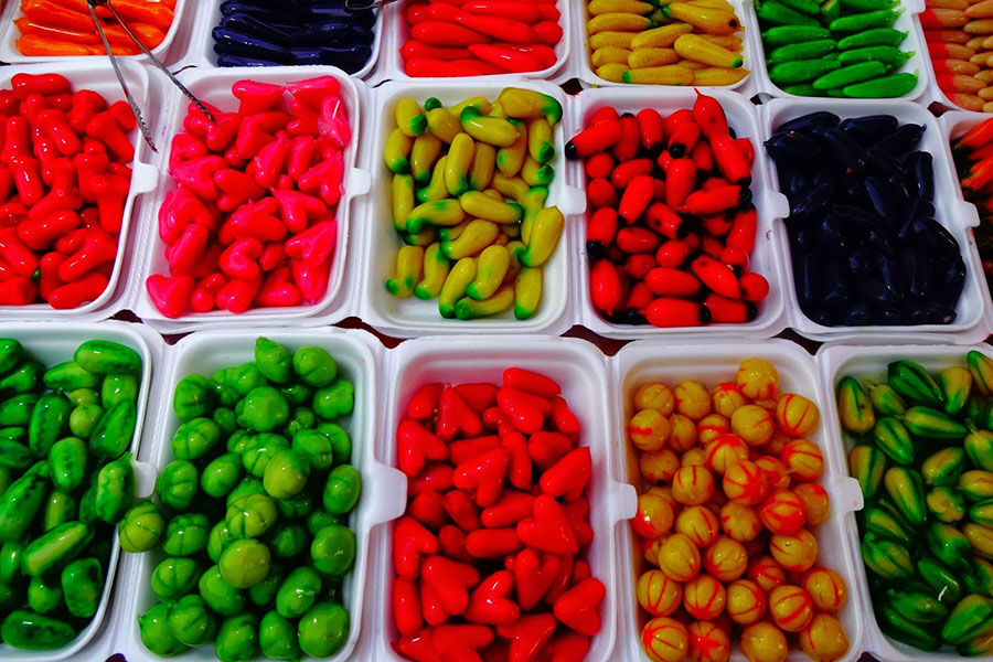 Luk Chup, un plat coloré de Chiang Mai