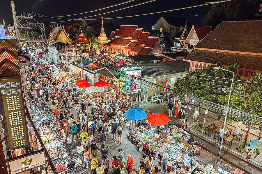 Marché de nuit à Chiang Mai