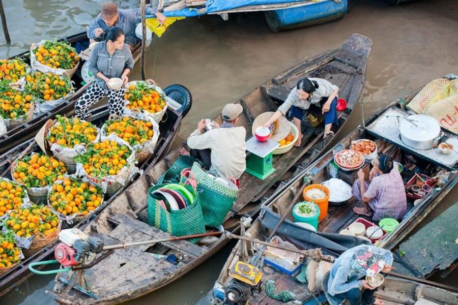  Le marché flottant de Nga Nam est un spectacle unique du tourisme fluvial au Vietnam