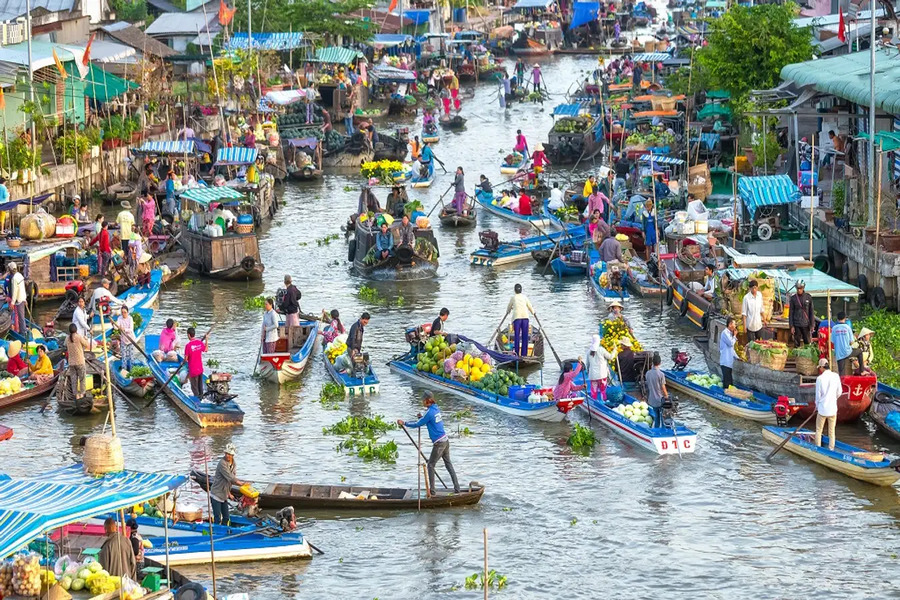 Le marché flottant de Tan Lap attire les amateurs de circuit naturel
