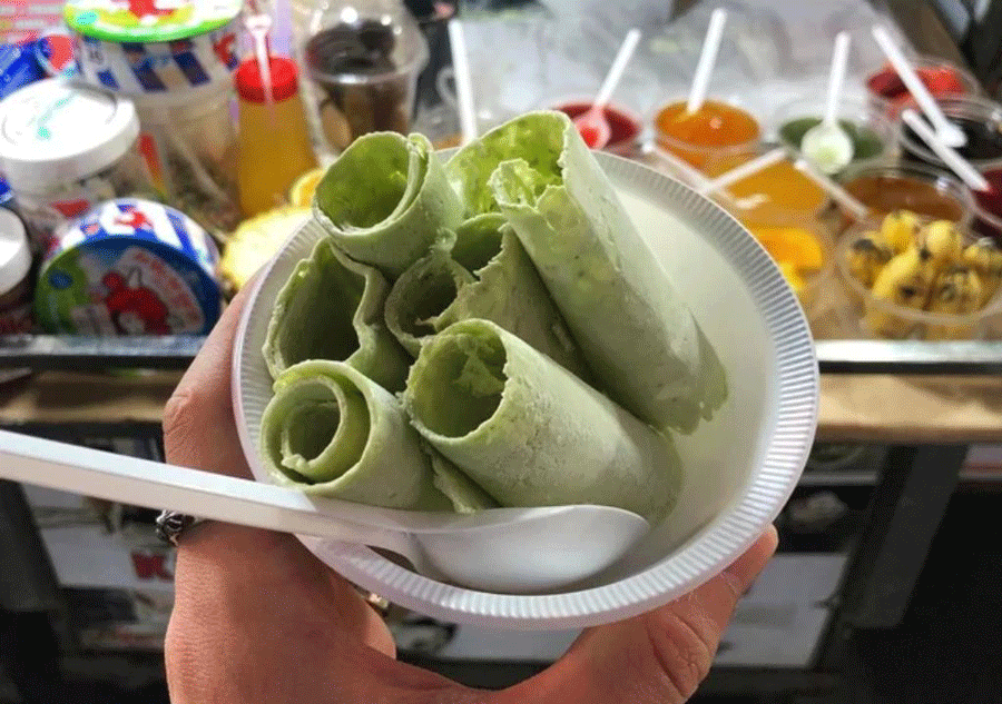 Le marché nocturne de Phu Quoc - glace roulée thailande