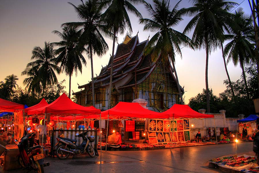 Comment aller au marché de nocturne de Luang Prabang ?