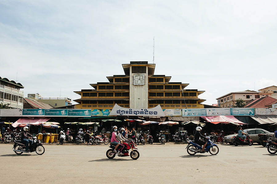 Marché de Psar Nath se trouve au centre de la ville Battambang