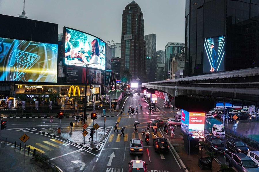 Meilleurs quartiers à Kuala Lumpur: La rue Bukit Bintang scintille la nuit