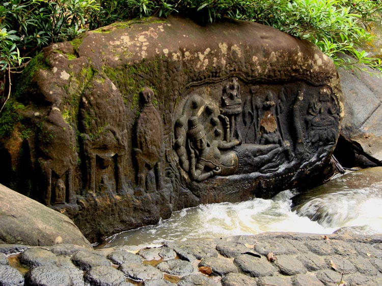 Les Mille Lingas (Kbal Spean) au Parc National de Phnom Kulen