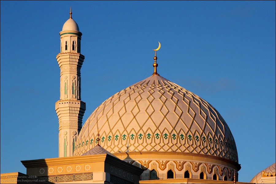 Toit de la Mosquée flottante est en forme de lotus