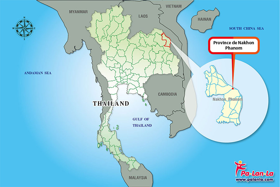 Localisation de Nakhon Phanom sur la carte de la Thailande