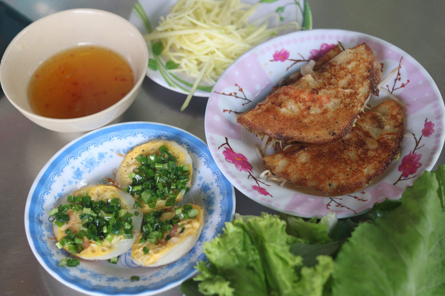 Banh xeo, banh can est une spécialité de Ninh Thuan 