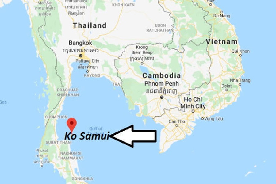 Koh Samui est située dans la province de Surat Thani, en Thaïlande