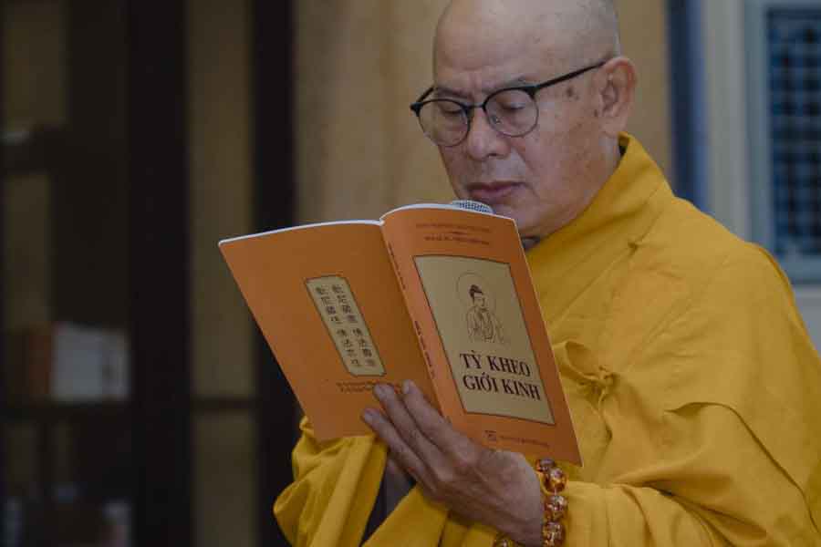 La pagode Van Phuoc à Ben Tre accueille des moines pour une retraite de trois mois, appelée An cu kiet ha