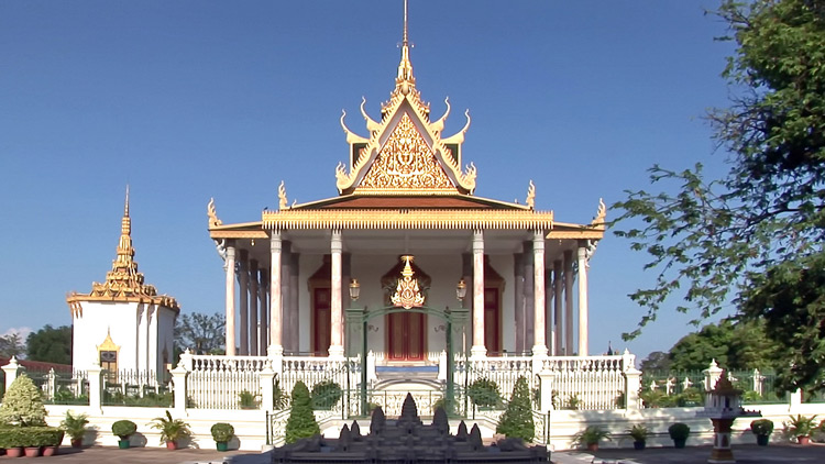 Palais Khémarin est la chambre du roi cambodgien