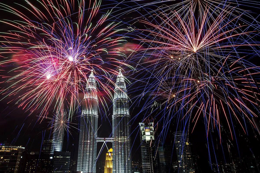 feux d’artifice en kuala lumpur