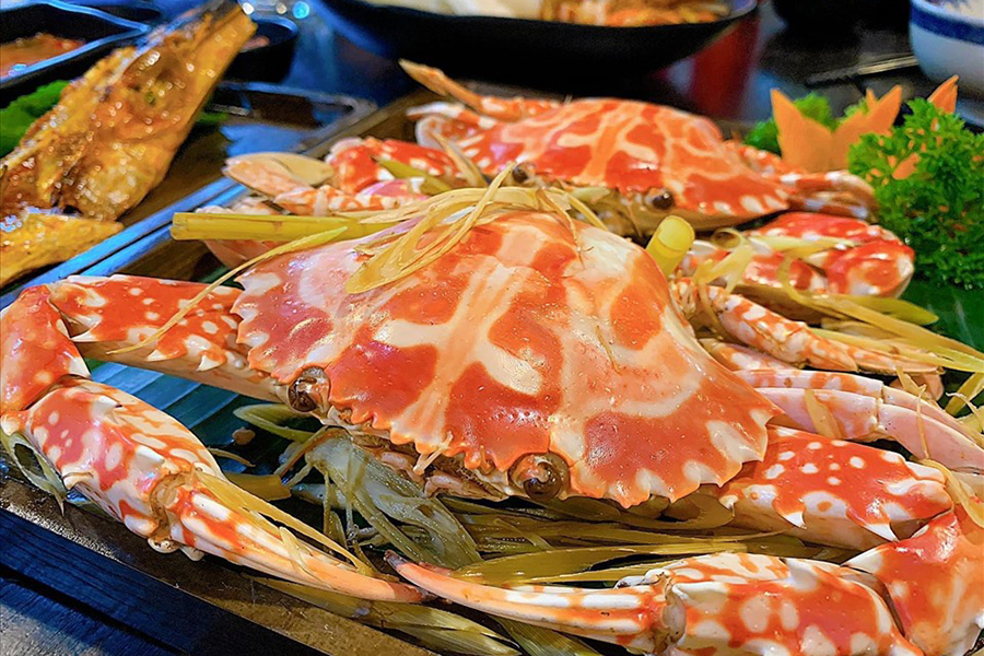 Fruits de mer frais à la plage de Cherating