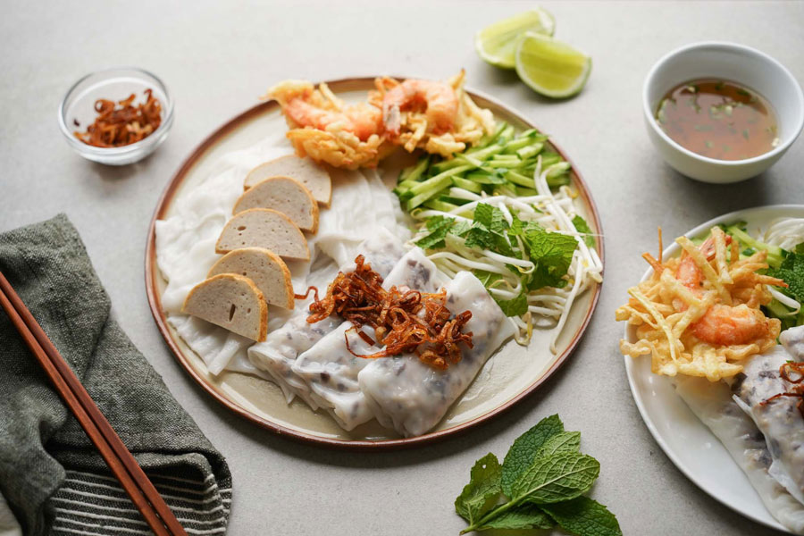 Meilleurs plats pour le petit-déjeuner au Vietnam - Banh cuon 