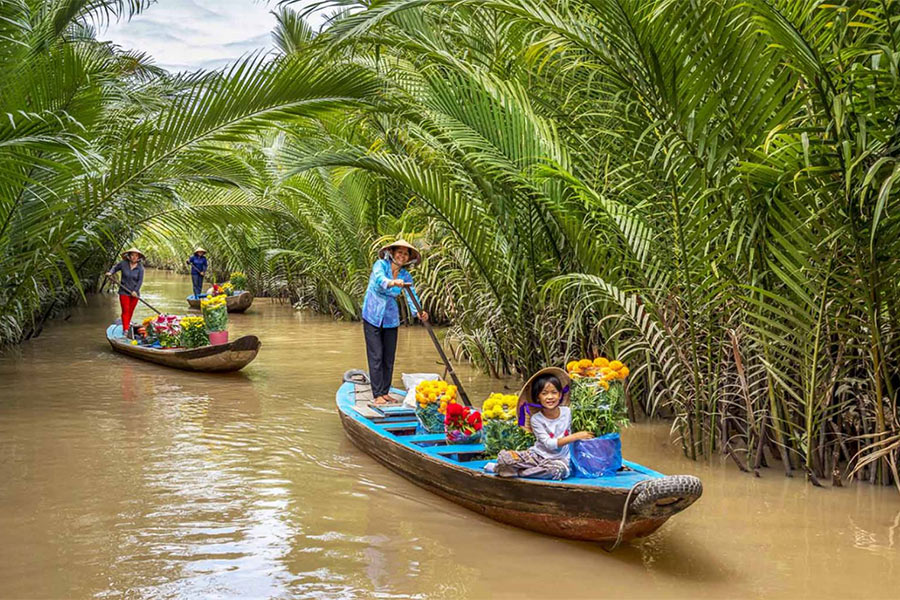 Une région au Vietnam possède un système fluvial dense - le Sud