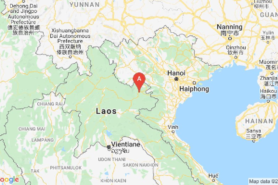 Localisation de Sam Neua sur le plan du Laos