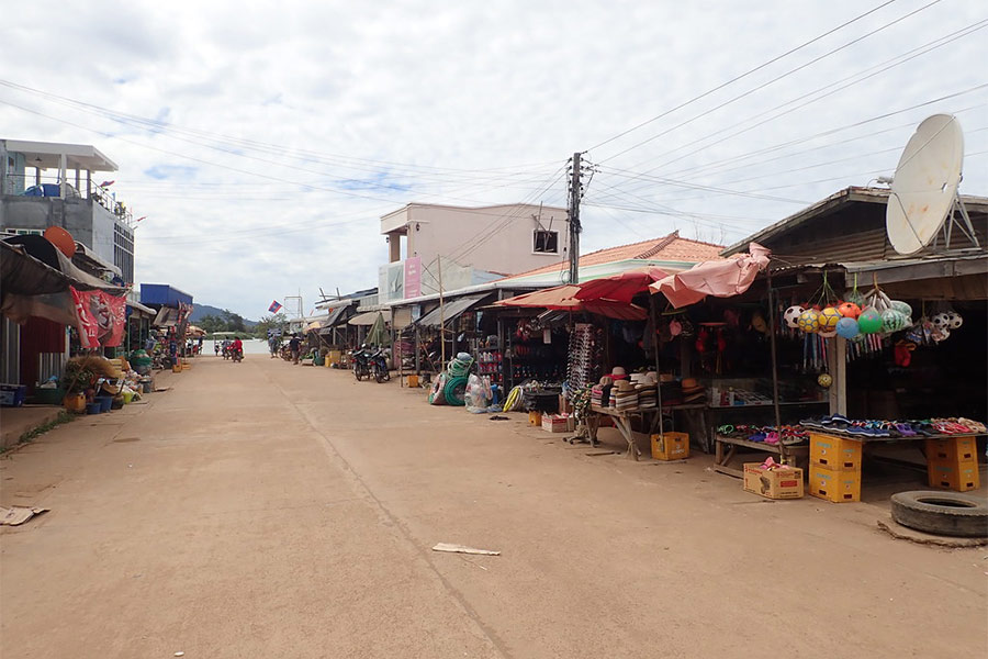 Marché de Muang Khong à Si Phan Don