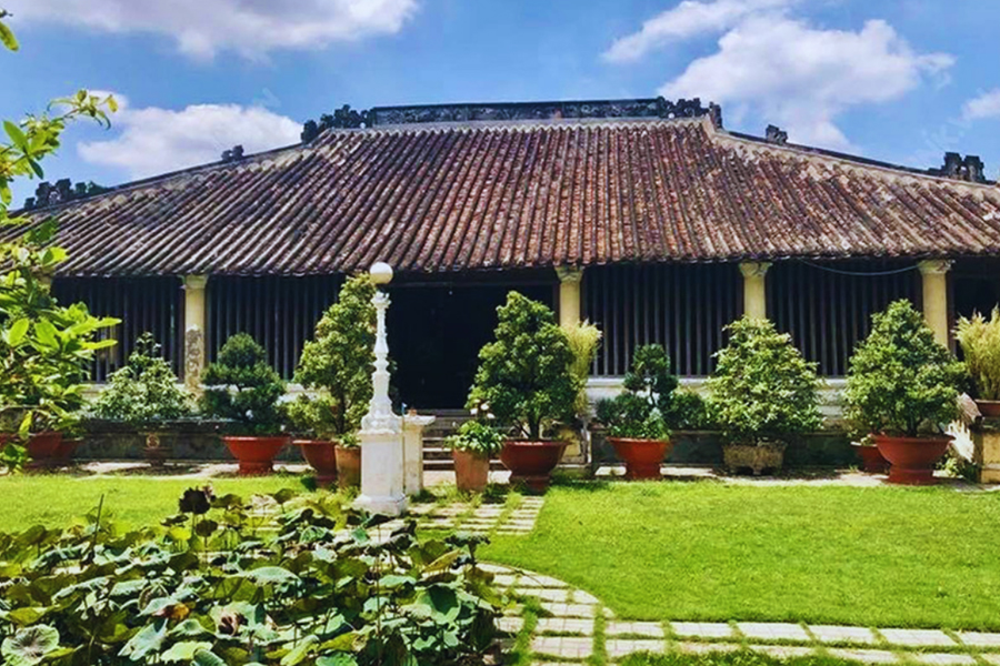 site écologique de la maison ancienne de Vinh Long