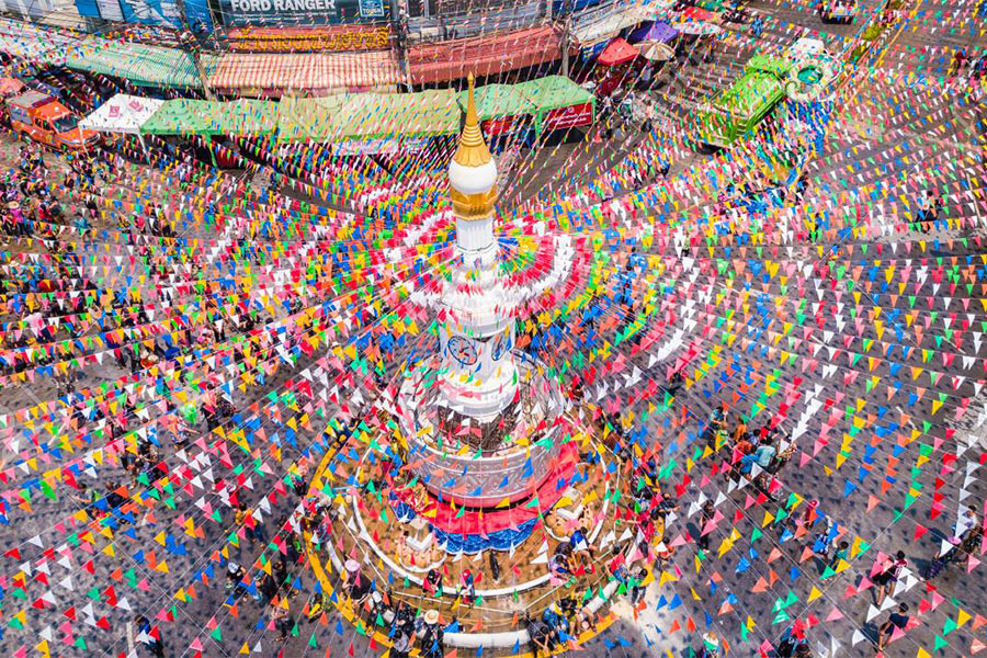 Sukhothai est l'une des destinations pour le Songkran en Thailande