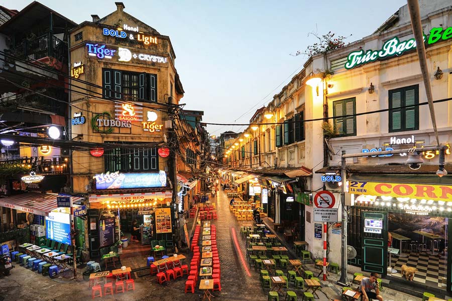 Vieux Quartier est une attraction célèbre à Hanoi.